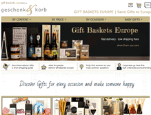 Tablet Screenshot of gift-baskets-europe.com